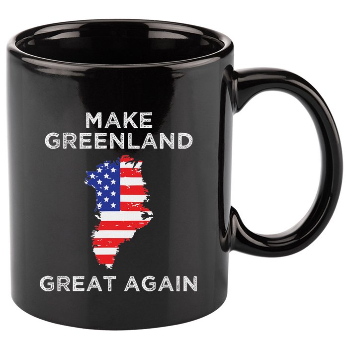 Trump Greenland Make Greenland Great Again Map 11oz C Handle Ceramic Mug
