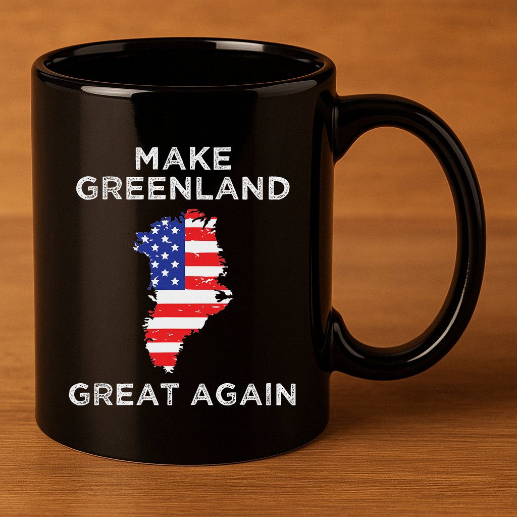 Trump Greenland Make Greenland Great Again Map 11oz C Handle Ceramic Mug