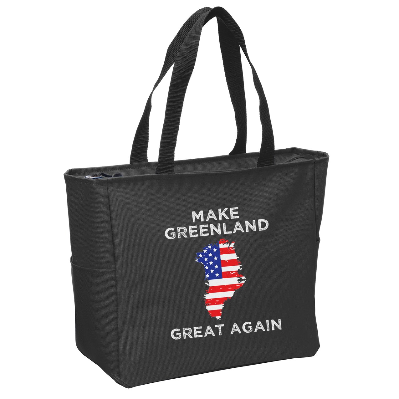 Trump Greenland Make Greenland Great Again Map Zip Tote Bag