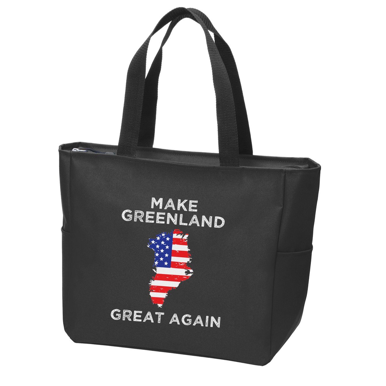 Trump Greenland Make Greenland Great Again Map Zip Tote Bag