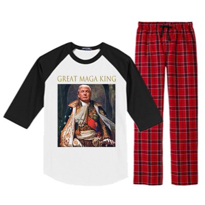 The Great Maga King Funny Trump Ultra Maga King Raglan Sleeve Pajama Set