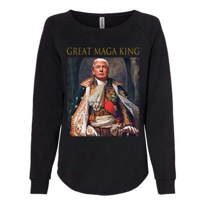 The Great Maga King Funny Trump Ultra Maga King Womens California Wash Sweatshirt