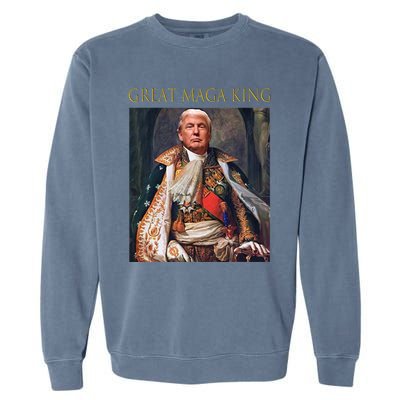 The Great Maga King Funny Trump Ultra Maga King Garment-Dyed Sweatshirt