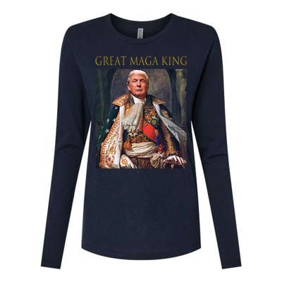 The Great Maga King Funny Trump Ultra Maga King Womens Cotton Relaxed Long Sleeve T-Shirt