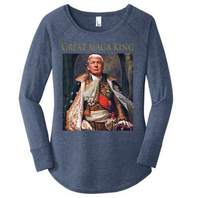 The Great Maga King Funny Trump Ultra Maga King Women's Perfect Tri Tunic Long Sleeve Shirt