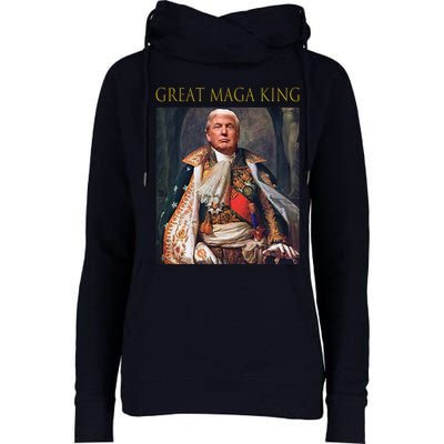 The Great Maga King Funny Trump Ultra Maga King Womens Funnel Neck Pullover Hood