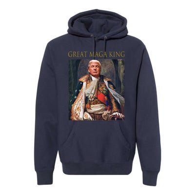 The Great Maga King Funny Trump Ultra Maga King Premium Hoodie