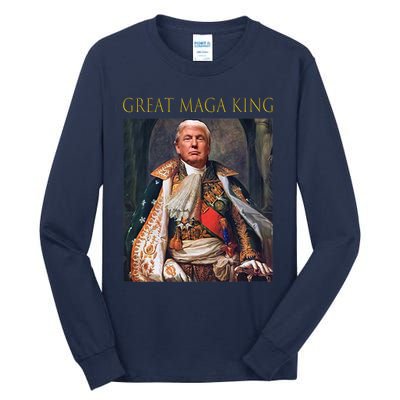 The Great Maga King Funny Trump Ultra Maga King Tall Long Sleeve T-Shirt