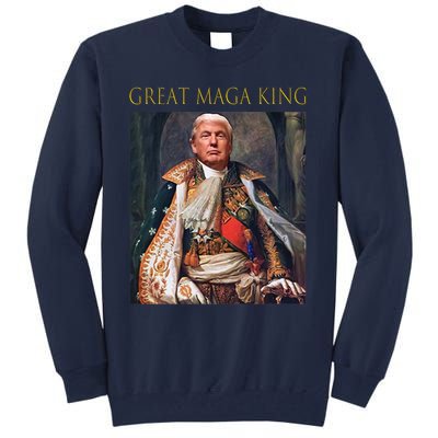 The Great Maga King Funny Trump Ultra Maga King Tall Sweatshirt