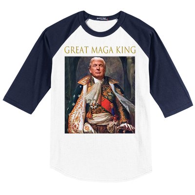 The Great Maga King Funny Trump Ultra Maga King Baseball Sleeve Shirt