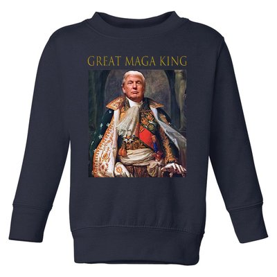 The Great Maga King Funny Trump Ultra Maga King Toddler Sweatshirt