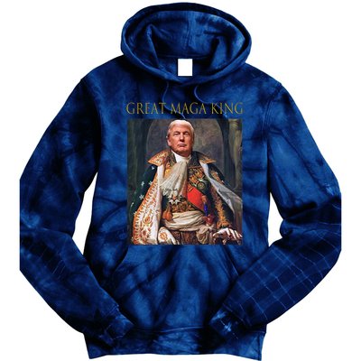 The Great Maga King Funny Trump Ultra Maga King Tie Dye Hoodie