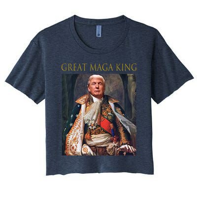 The Great Maga King Funny Trump Ultra Maga King Women's Crop Top Tee