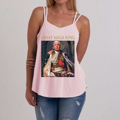 The Great Maga King Funny Trump Ultra Maga King Women's Strappy Tank