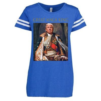 The Great Maga King Funny Trump Ultra Maga King Enza Ladies Jersey Football T-Shirt