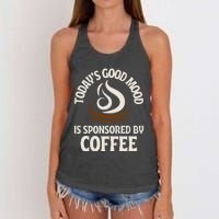 Today’s Good Mood Is Sponsored By Coffee Women's Knotted Racerback Tank