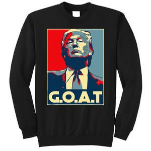 Trump GOAT Middle Finger Election 2024 Republican Poster Sweatshirt