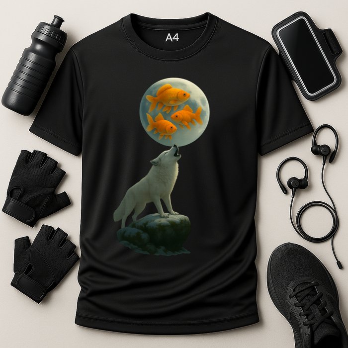 Three Goldfish Moon Cooling Performance Crew T-Shirt