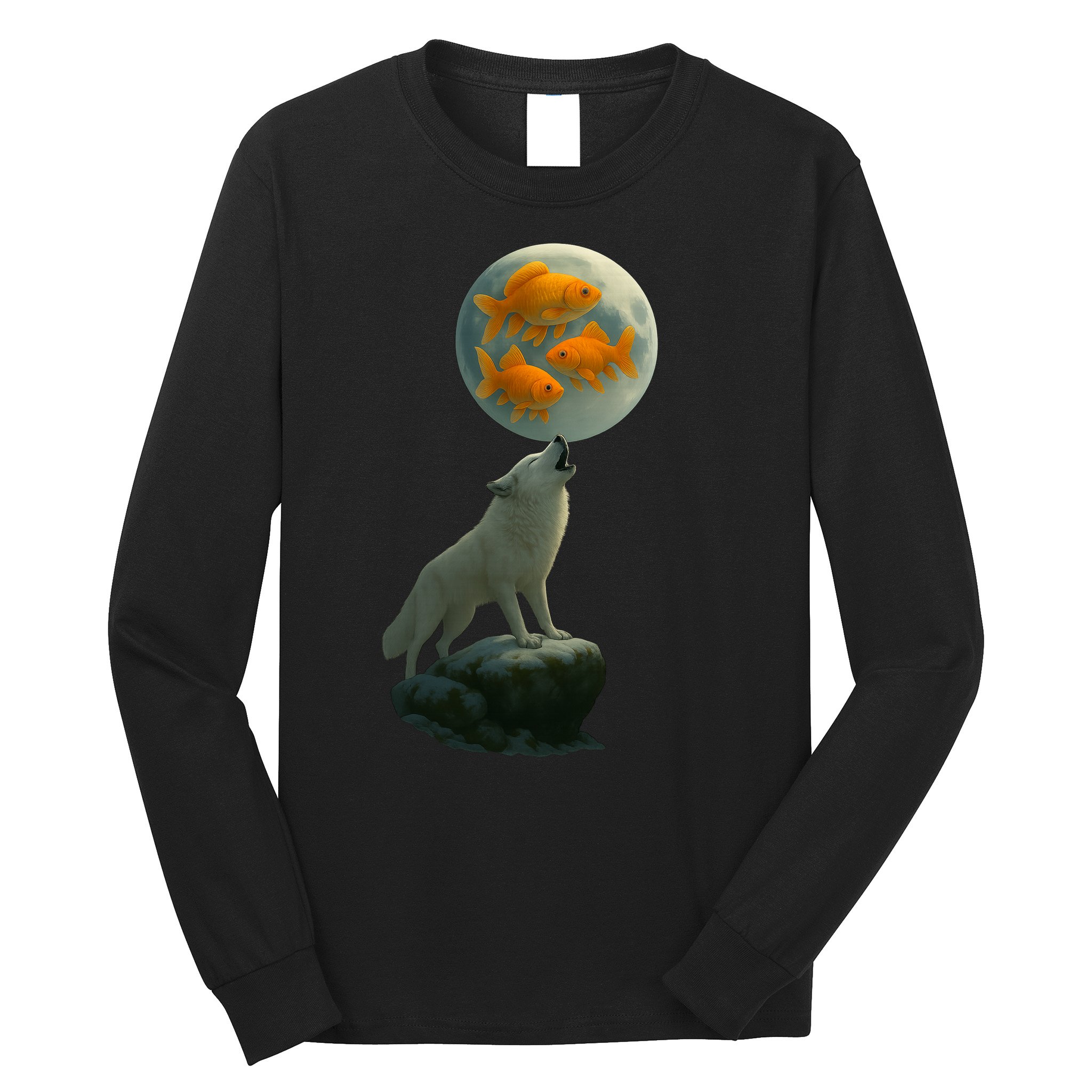 Three Goldfish Moon Long Sleeve Shirt