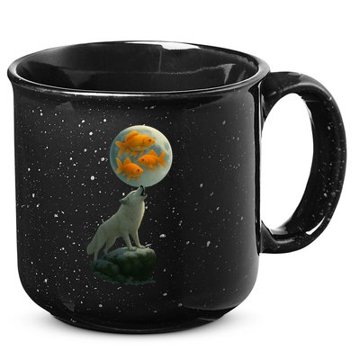 Three Goldfish Moon 15oz Campfire Ceramic Mug