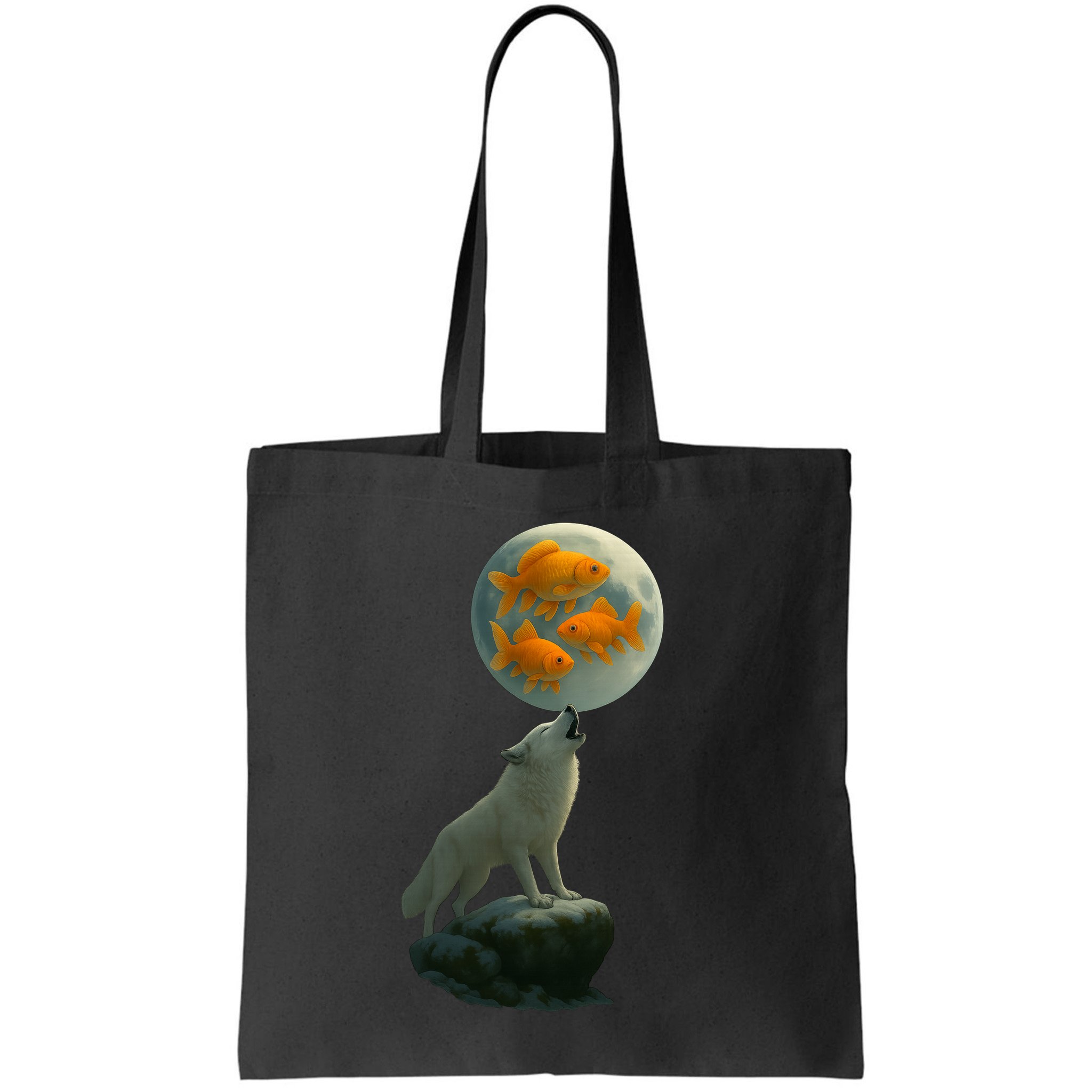 Three Goldfish Moon Bag