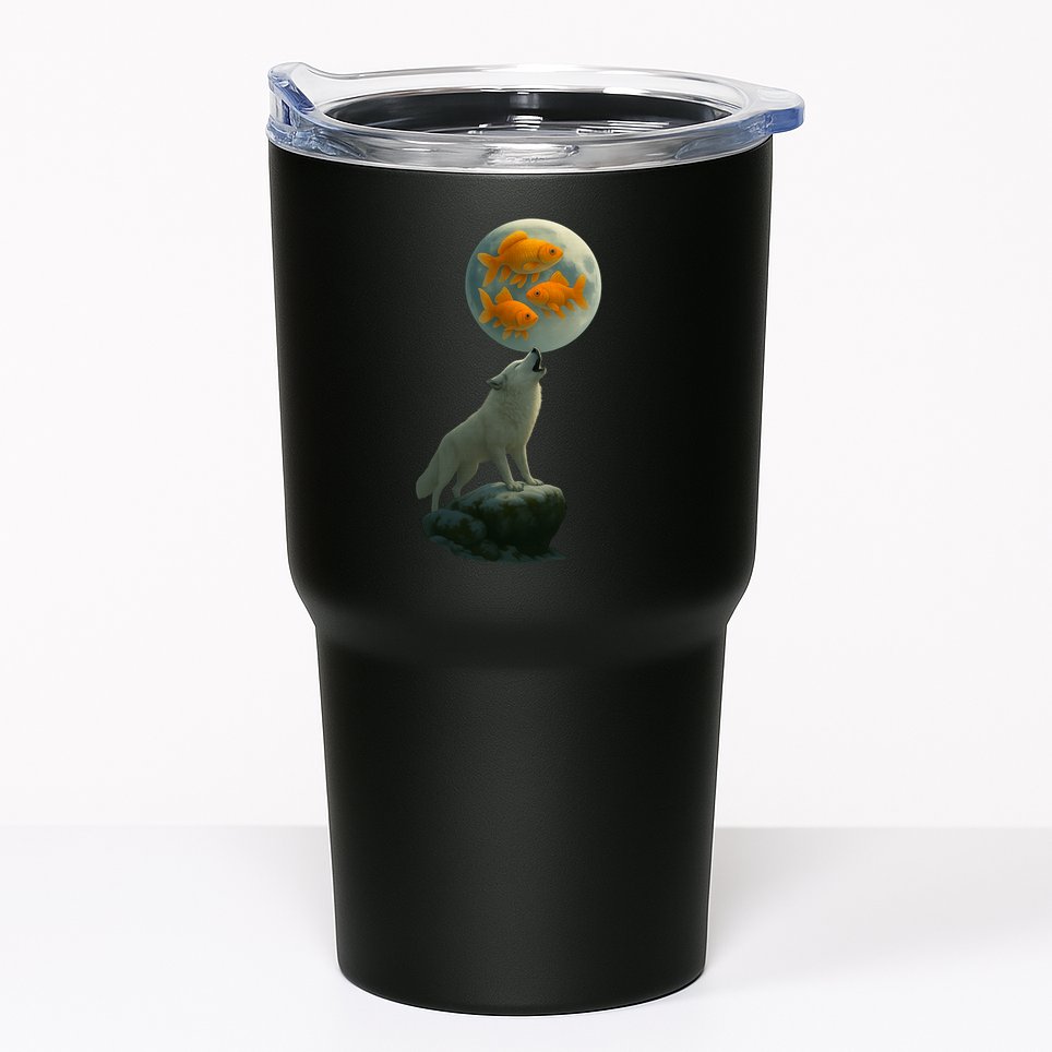 Three Goldfish Moon Tumbler