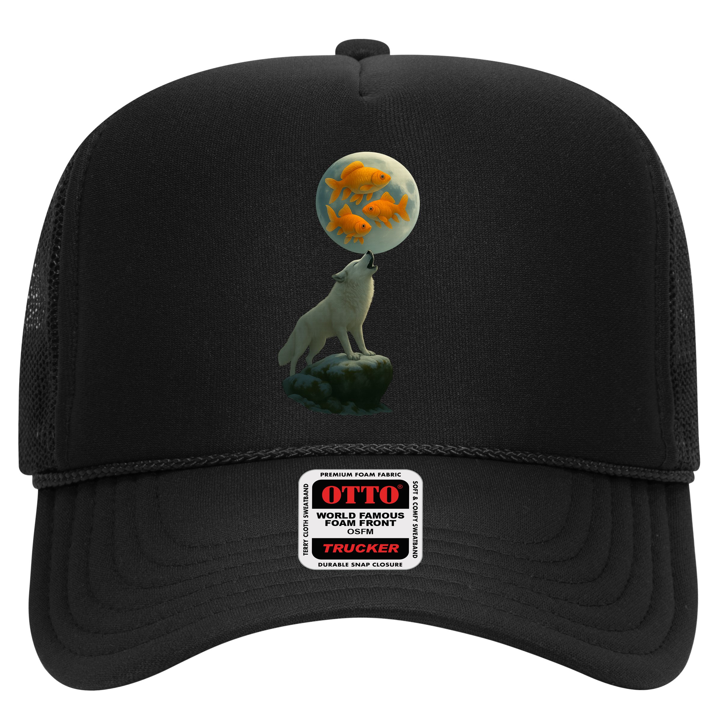 Three Goldfish Moon Hat