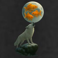 Three Goldfish Moon Hat