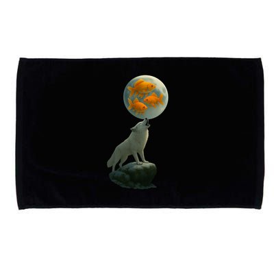 Three Goldfish Moon Microfiber Hand Towel