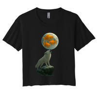 Three Goldfish Moon Women's Crop Top Tee
