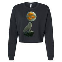 Three Goldfish Moon Cropped Pullover Crew