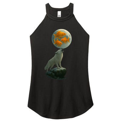 Three Goldfish Moon Women's Perfect Tri Rocker Tank
