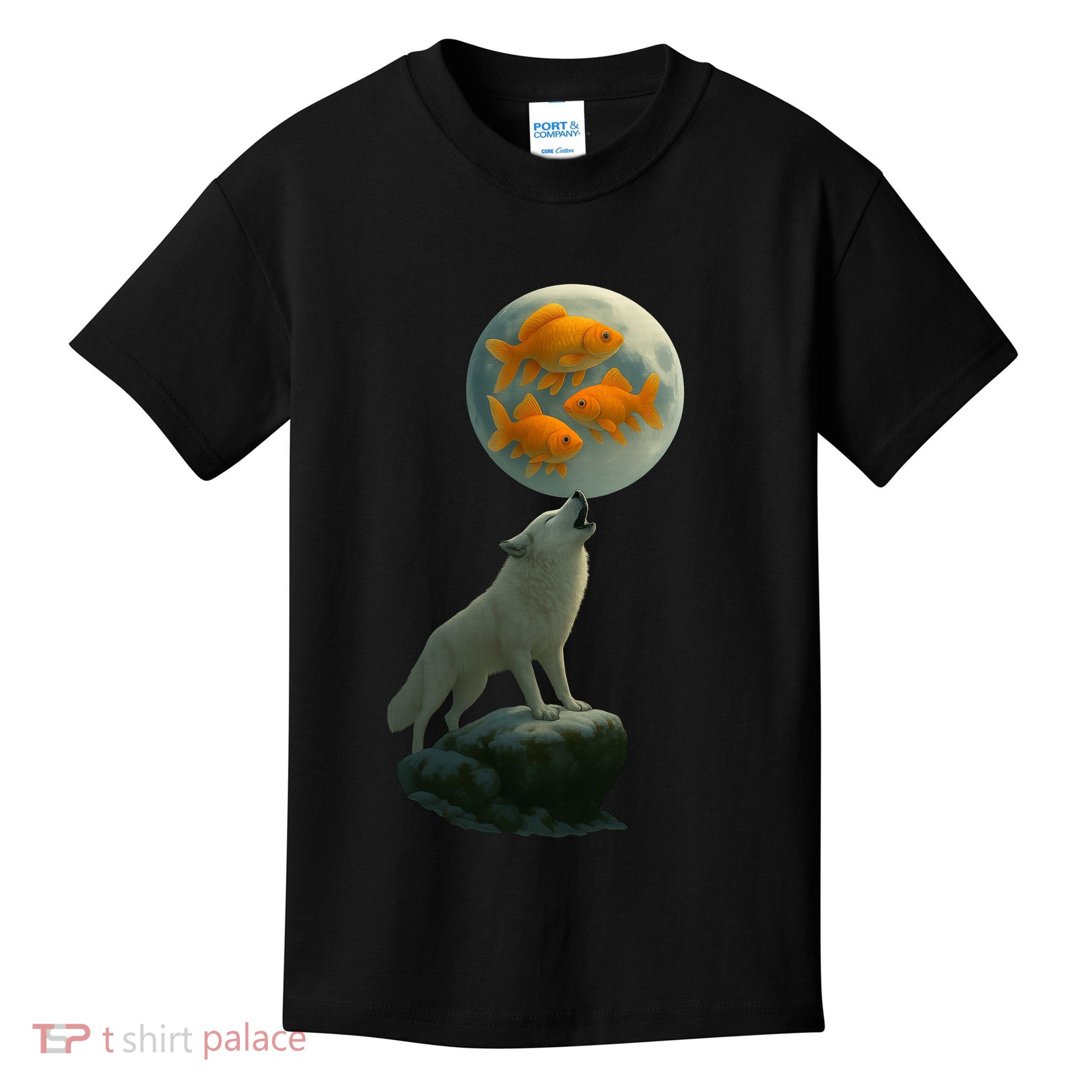 Three Goldfish Moon Kids T-Shirt