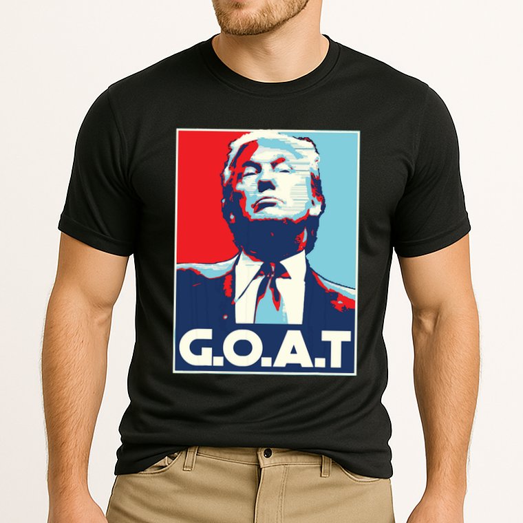 Trump Goat Middle Finger Election 2024 Republican Poster Cooling Performance Crew T-Shirt