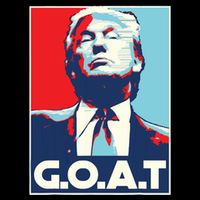 Trump Goat Middle Finger Election 2024 Republican Poster Cooling Performance Crew T-Shirt