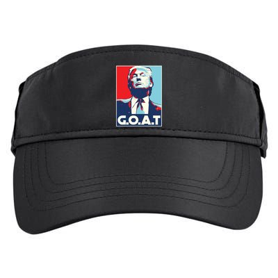 Trump Goat Middle Finger Election 2024 Republican Poster Adult Drive Performance Visor