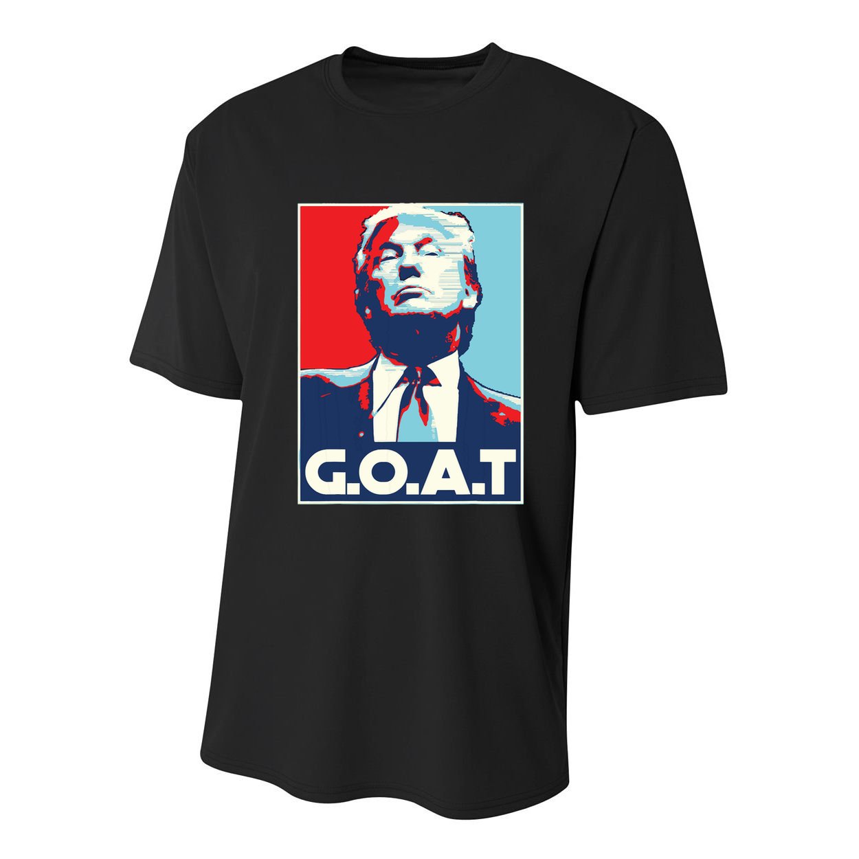 Trump Goat Middle Finger Election 2024 Republican Poster Youth Performance Sprint T-Shirt