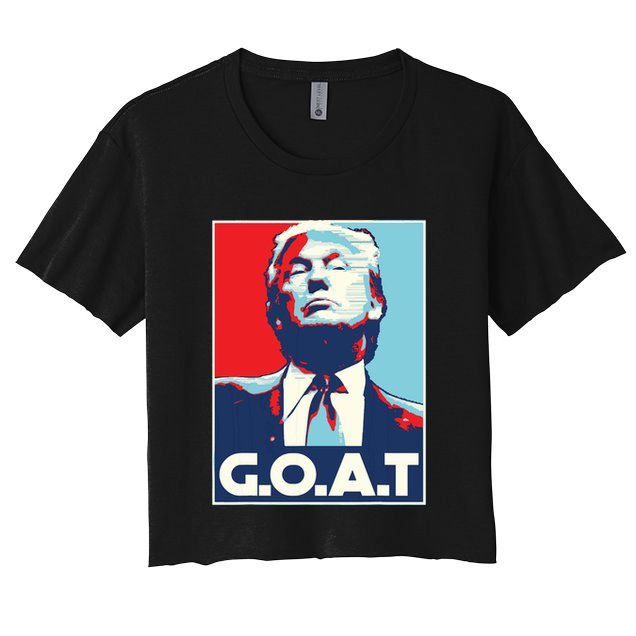 Trump Goat Middle Finger Election 2024 Republican Poster Crop Top