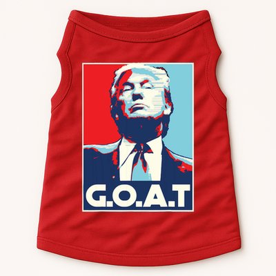 Trump Goat Middle Finger Election 2024 Republican Poster Doggie Tank