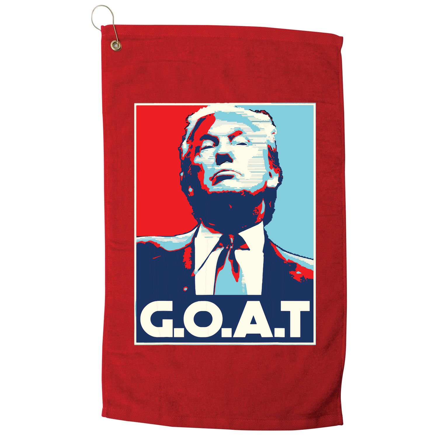 Trump Goat Middle Finger Election 2024 Republican Poster Golf Towel