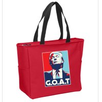 Trump Goat Middle Finger Election 2024 Republican Poster Zip Tote Bag