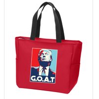 Trump Goat Middle Finger Election 2024 Republican Poster Zip Tote Bag