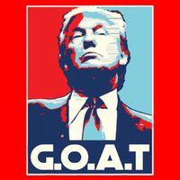 Trump Goat Middle Finger Election 2024 Republican Poster Zip Tote Bag