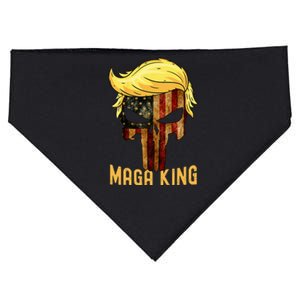 The Great Maga King Donald Trump Skull  Maga King USA-Made Doggie Bandana