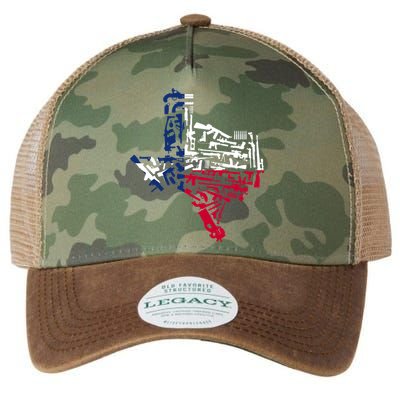Texas gun map 2nd amendment Legacy Tie Dye Trucker Hat
