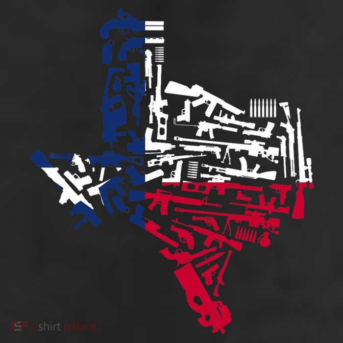 Texas gun map 2nd amendment 11oz C Handle Ceramic Mug