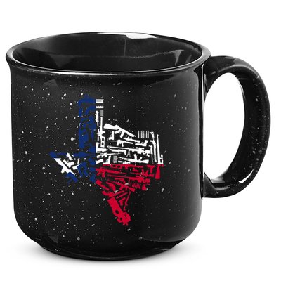 Texas gun map 2nd amendment 15oz Campfire Ceramic Mug