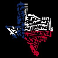 Texas gun map 2nd amendment Cropped Pullover Crew