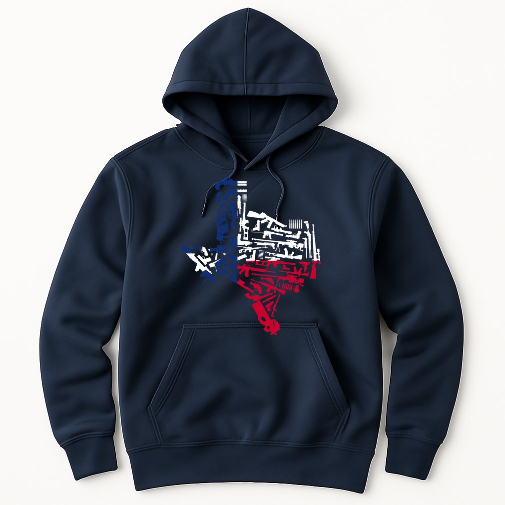 Texas gun map 2nd amendment Hoodie
