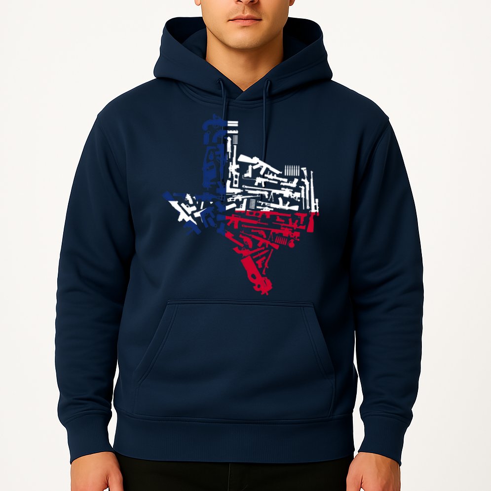 Texas gun map 2nd amendment Hoodie